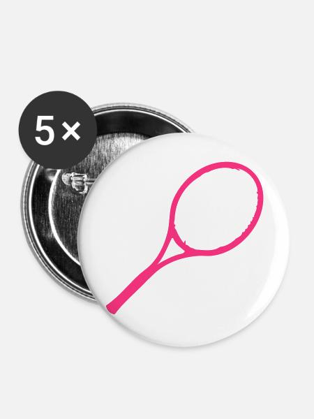 raquette_1 - Buttons groß 56 mm (5er Pack) - Weiß