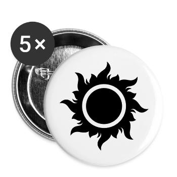 fiery sun rays - Buttons large 2.2''/56 mm (5-pack) - white - Front