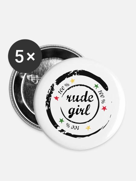 rudegirl - Buttons groß 56 mm (5er Pack) - Weiß