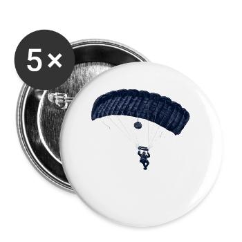 parachuting - Buttons large 2.2''/56 mm (5-pack) - white - Front