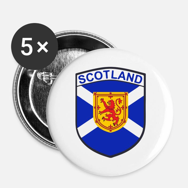 scotland - Buttons large 2.2''/56 mm (5-pack) - white