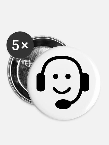 6061912 122553078 Call Center - Buttons groß 56 mm (5er Pack) - Weiß
