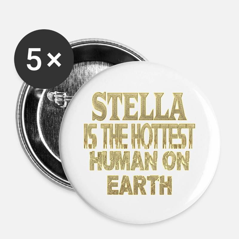 Stella - Buttons groß 56 mm (5er Pack) - Weiß