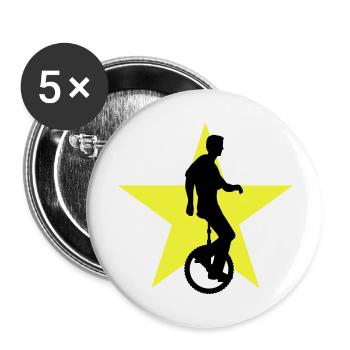einradfahrer_2c - Buttons large 2.2''/56 mm (5-pack) - white - Front