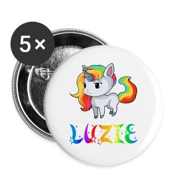 Lucy Unicorn - Buttons large 2.2''/56 mm (5-pack) - white - Front