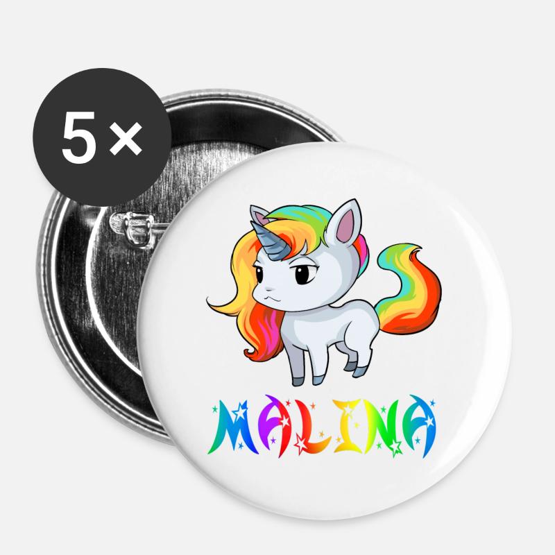 Malina unicorn - Buttons large 2.2''/56 mm (5-pack) - white