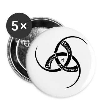 logo 3 nb uba100 - Lot de 5 grands badges (56 mm) - blanc - Devant