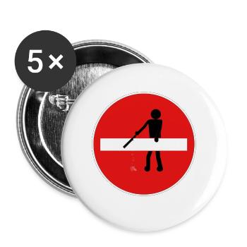 No forbidden meaning - Buttons large 2.2''/56 mm (5-pack) - white - Front