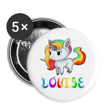 Unicorn Louise - Buttons large 2.2''/56 mm (5-pack) - white - Front
