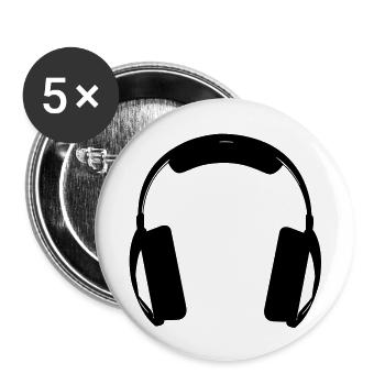 headphones - Buttons large 2.2''/56 mm (5-pack) - white - Front