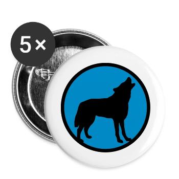 wolf_092011_d_2c - Lot de 5 grands badges (56 mm) - blanc - Devant