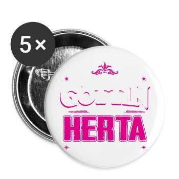HERTA - Göttin - Buttons groß 56 mm (5er Pack) - Weiß - Vorne