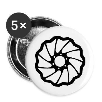 bike_einzelteil04 - Buttons groß 56 mm (5er Pack) - Weiß - Vorne