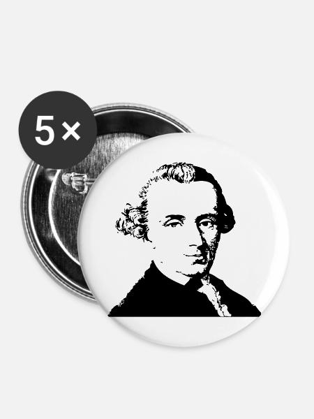 Immanuel Kant 2 - Buttons groß 56 mm (5er Pack) - Weiß