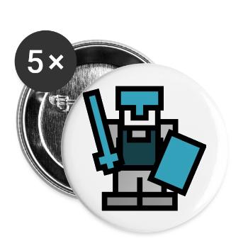army soldier soldat knight world war weltkrieg70 - Buttons groß 56 mm (5er Pack) - Weiß - Vorne