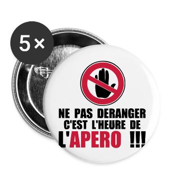 not disturb time apero1 - Buttons large 2.2''/56 mm (5-pack) - white - Front