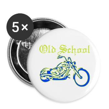 Motorrad, Roller, Moped - Buttons groß 56 mm (5er Pack) - Weiß - Vorne