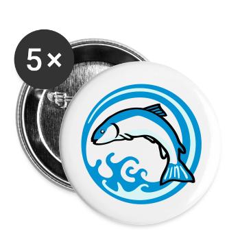 fishing_b_3c - Buttons groß 56 mm (5er Pack) - Weiß - Vorne