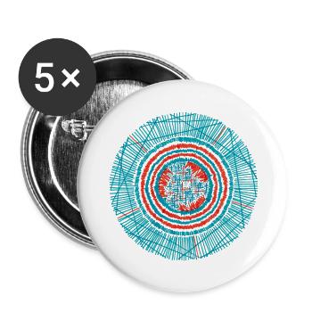 Destination - Buttons large 2.2''/56 mm (5-pack) - white - Front