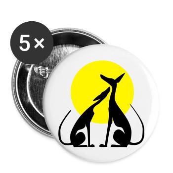 Be mine! - Buttons groß 56 mm (5er Pack) - Weiß - Vorne