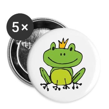 Frog or prince? - Buttons large 2.2''/56 mm (5-pack) - white - Front