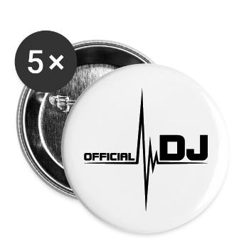 DJ Cool Club Musique Pulse Heartbeat officiel - Lot de 5 grands badges (56 mm) - blanc - Devant