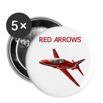 Red Arrows Hawk - Buttons large 2.2''/56 mm (5-pack) - white - Front