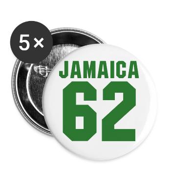 Free Jamaica 1962 - Independence - Proud Jamaicans - Buttons groß 56 mm (5er Pack) - Weiß - Vorne