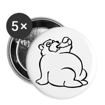 Denken soiffard - Buttons groß 56 mm (5er Pack) - Weiß - Vorne