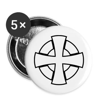 Celtic Cross__V005 - Buttons groß 56 mm (5er Pack) - Weiß - Vorne