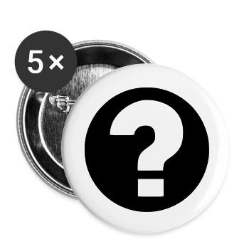 question mark - Buttons large 2.2''/56 mm (5-pack) - white - Front