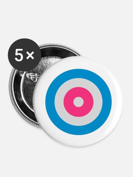 curling - Buttons groß 56 mm (5er Pack) - Weiß