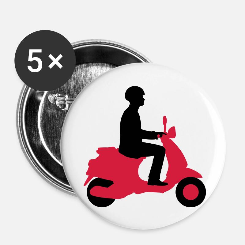 _2c - Buttons groß 56 mm (5er Pack) - Weiß