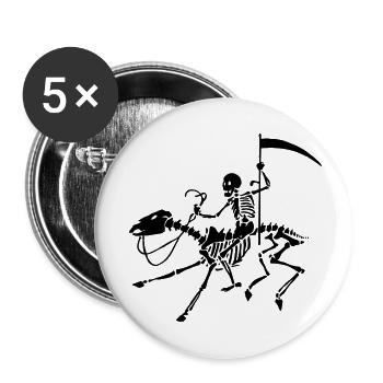 Mort - Lot de 5 grands badges (56 mm) - blanc - Devant