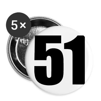 51 - Buttons large 2.2''/56 mm (5-pack) - white - Front