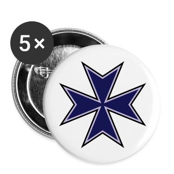 Maltese Cross__V003 - Buttons groß 56 mm (5er Pack) - Weiß - Vorne