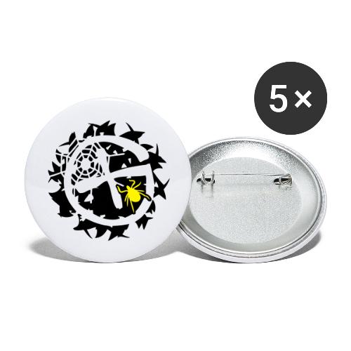 Dornen, Spinnen und Zecken - 2colors - Buttons groß 56 mm (5er Pack)