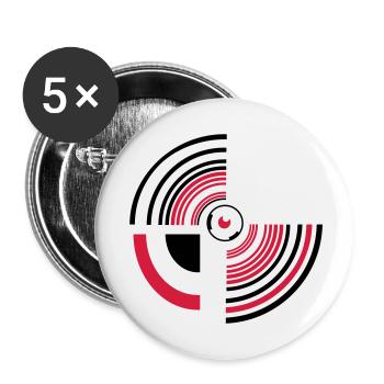 circle - Buttons large 2.2''/56 mm (5-pack) - white - Front