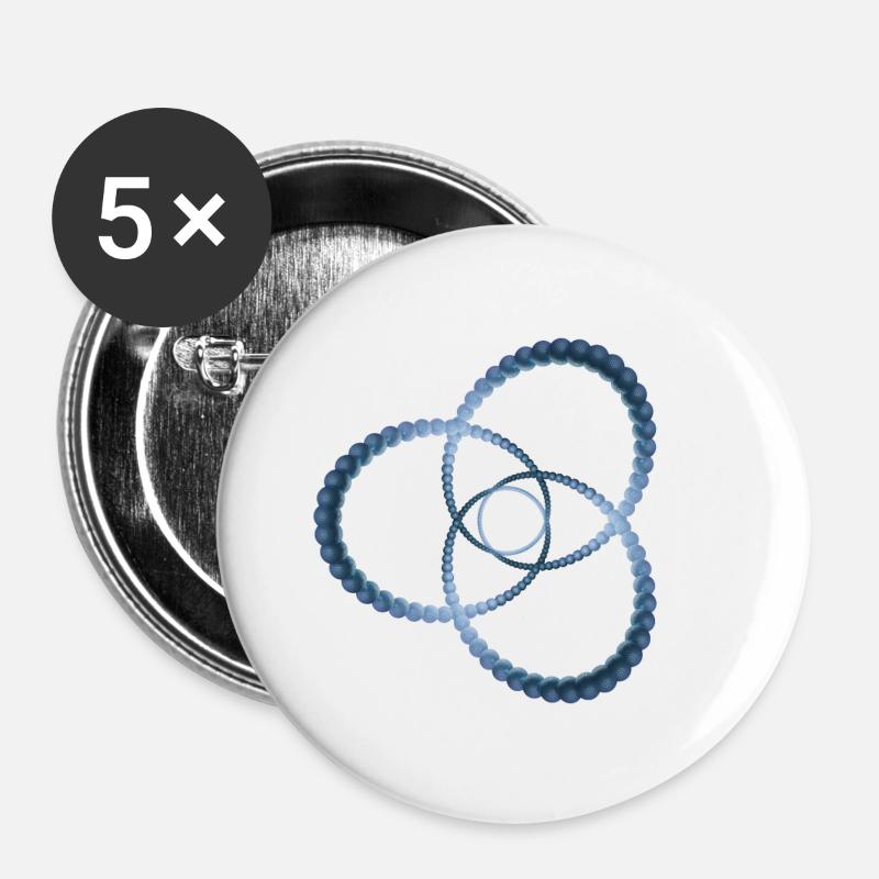Atom - Cellular five - Buttons large 2.2''/56 mm (5-pack) - white