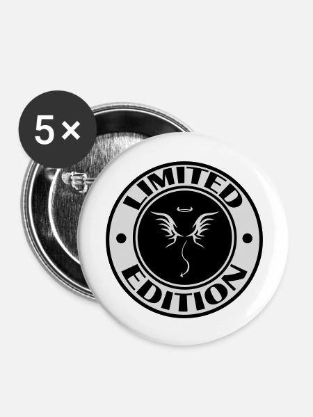 Teufel - Buttons groß 56 mm (5er Pack) - Weiß