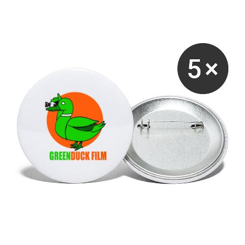 Greenduck Film Orange Sun Logo - Buttons/Badges stor, 56 mm (5-pack)
