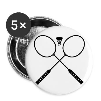 badminton_play_f1 - Buttons large 2.2''/56 mm (5-pack) - white - Front