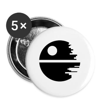 Planet Space Robot - Buttons large 2.2''/56 mm (5-pack) - white - Front