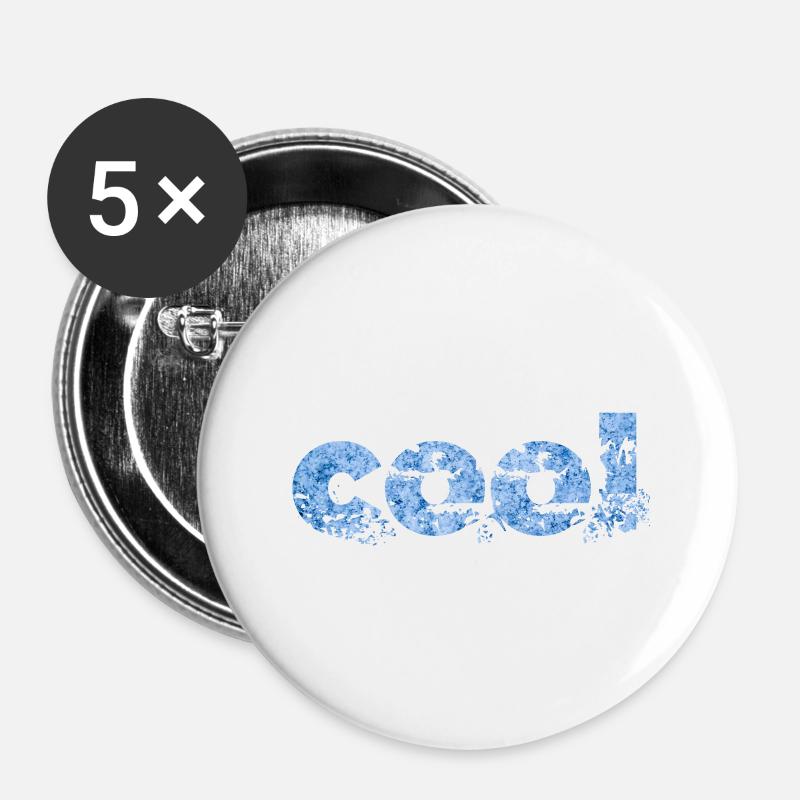Cool Cool Cool - Buttons large 2.2''/56 mm (5-pack) - white