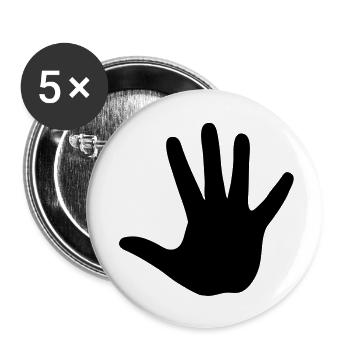 hand__f1 - Buttons groß 56 mm (5er Pack) - Weiß - Vorne