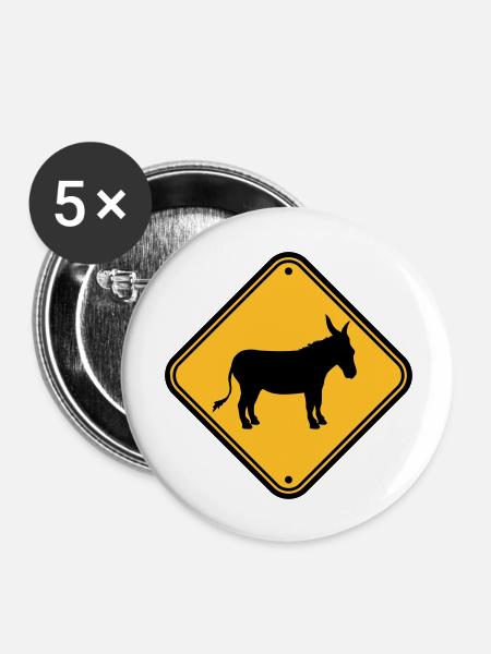 hinweis gefahr schild warnung achtung vorsicht ese - Buttons/Badges stor, 56 mm (5-pack) - hvid
