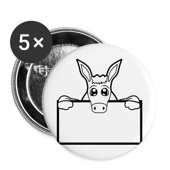 sign wall wall half text field surface write - Buttons large 2.2''/56 mm (5-pack) - white - Front