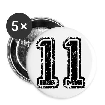 11 - Lot de 5 grands badges (56 mm) - blanc - Devant