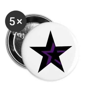 Étoile noire-violet feminisme - Lot de 5 grands badges (56 mm) - blanc - Devant