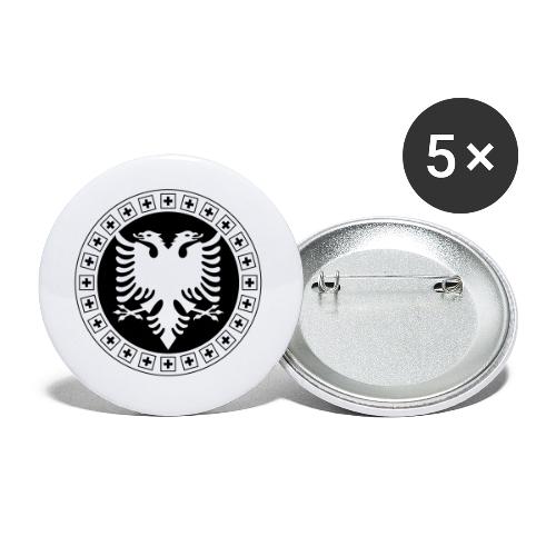 Albanien Schweiz Shirt - Buttons groß 56 mm (5er Pack)